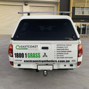 eastcoast synthetic grass install and service vehicle